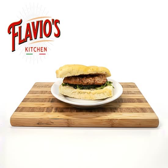 Italian Sausage & Focaccia Sandwich