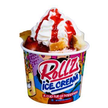 Strawberry Cheesecake Thai Roll Ice Cream