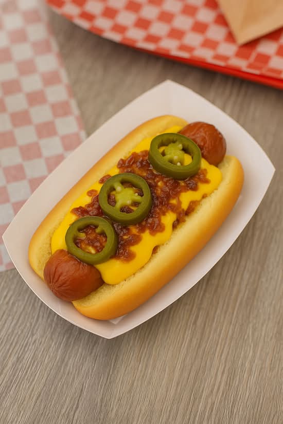 Nacho Cheese Angus Beef Hot Dog