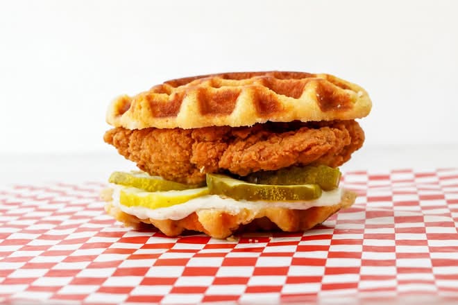 Chicken and Waffle Sandwich