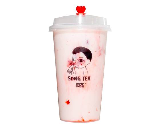 Milk-shake au yaourt et aux fraises/ Strawberry Yogurt  milkshake