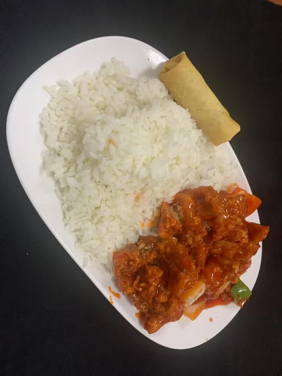 Sweet & Sour Chicken with Steamed Rice