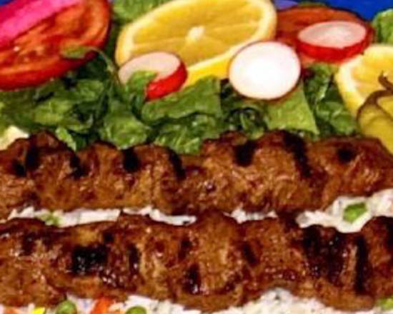 8" Assiette Brochette de Shish Kebab / 8" Shish Kebab Skewer Plate 8