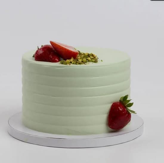 Pistachio Éclat with Strawberry Buttercream