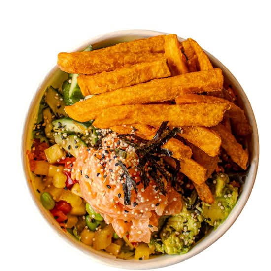 Chef Config. Poke Saumon épicé + patate douce frite