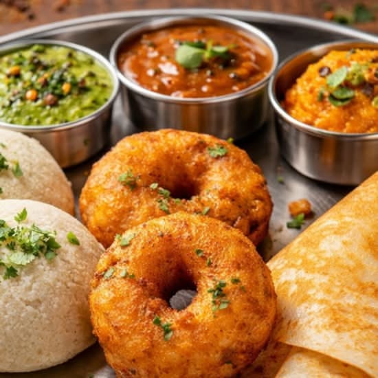Idly, Vada, Dosa, and Dessert