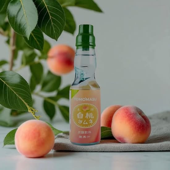 White Peach Ramune - Japanese Soda
