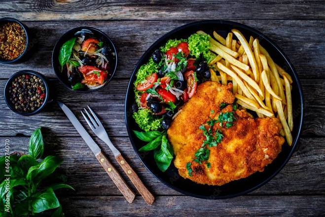 CRISPY SCHNITZEL PLATE