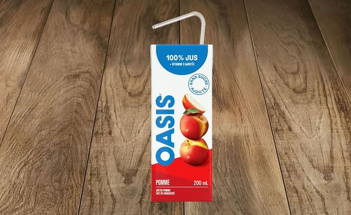 Jus de pomme Oasis en boîte / Oasis Apple Juice Box