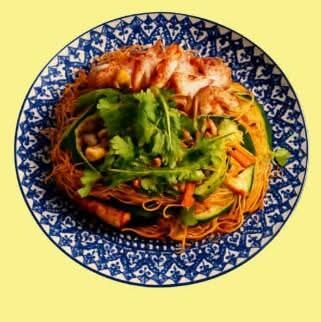 Nid d'oiseau aux crevettes / Bird's nest with shrimp