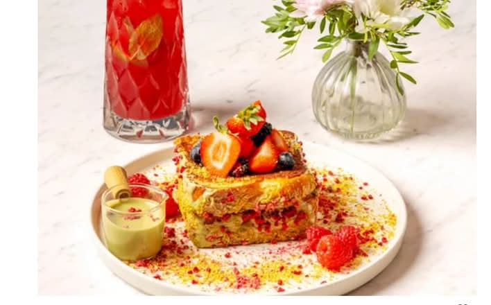 Raspberry Pistachio French Toast