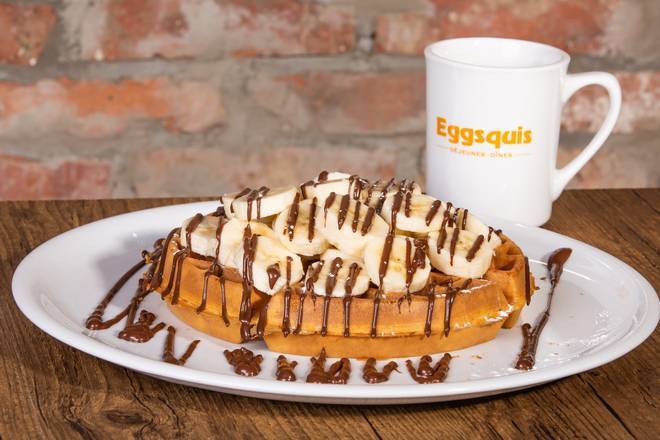 Gaufre bananes et chocolat noisette / Bananas and Hazelnut Chocolate