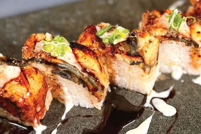 Aburi Unagi & Gorgonzola Cream Oshizushi