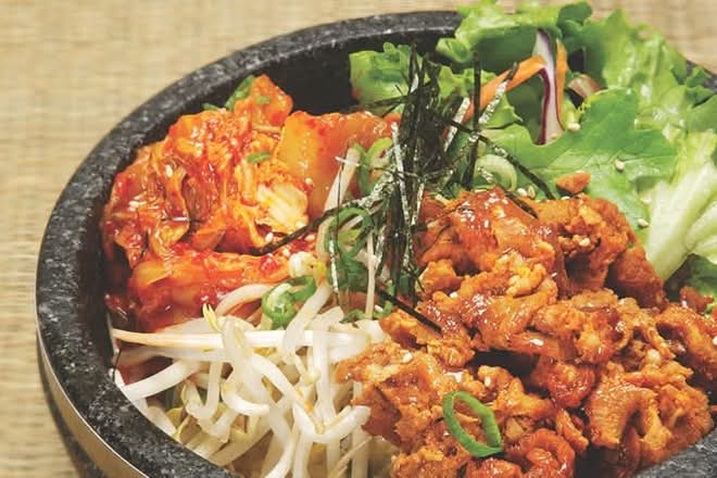 Kimchi Pork Stone Bowl