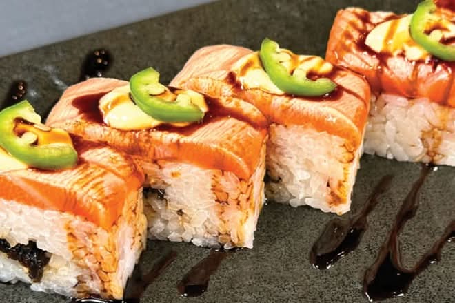 Salmon Yuzu Kosho (Aburi)