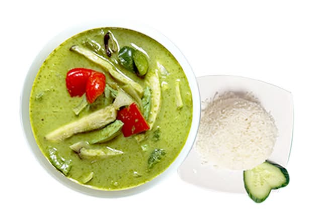 Thai Green Curry with Steam Rice