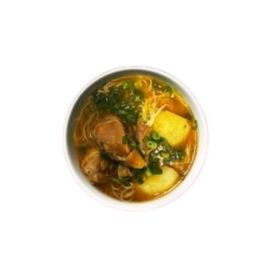 Curry on Vermicelli (Curry Goat)