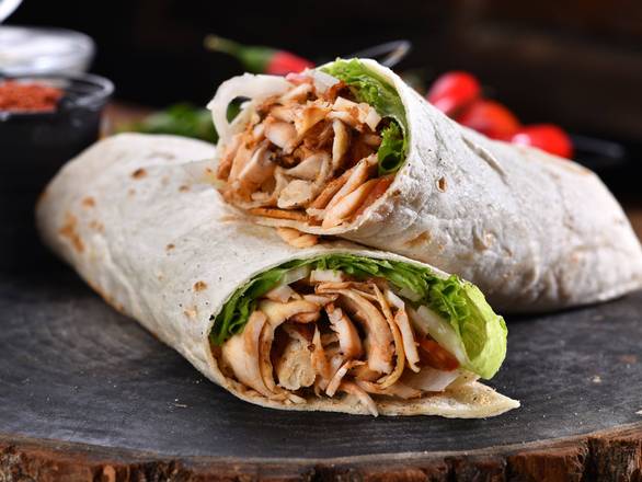 Saj chicken shawarma wrap