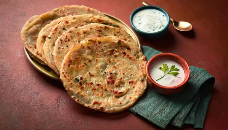 Aloo Paratha with Tea or Soft Drink