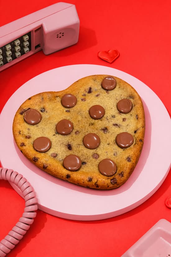 Heart Shaped Cookie Cake