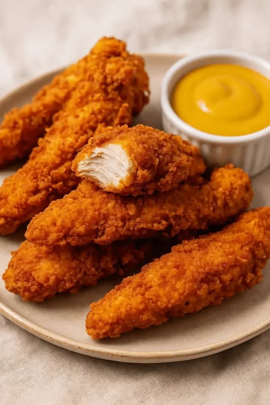5 pieces chicken tenders + 3 pieces strips + 2 garlic cheese bread