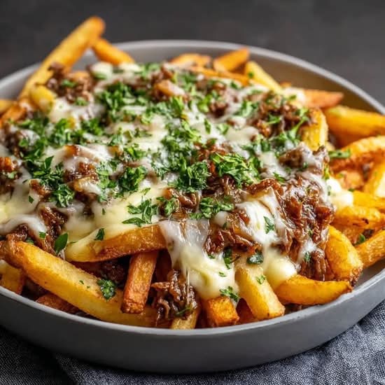 Philly cheese steak fries