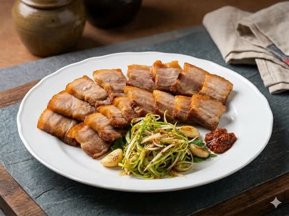 Oven baked pork belly