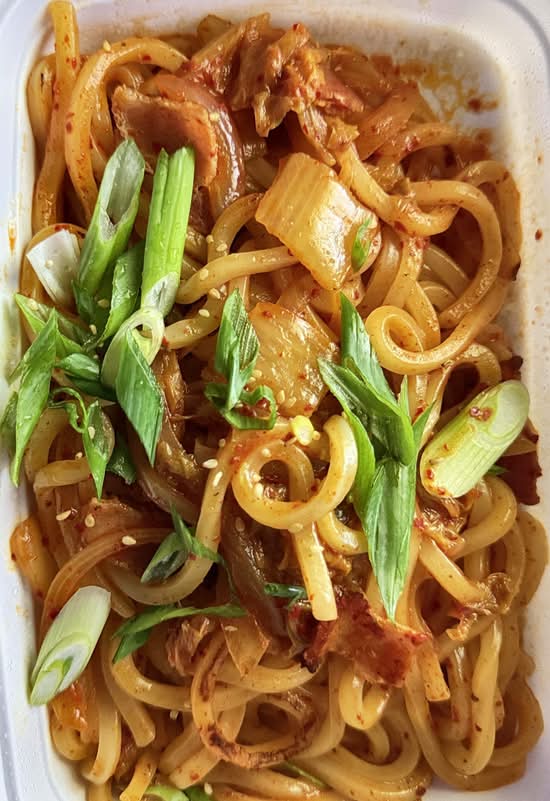 Kimchi Bacon Yaki Udon