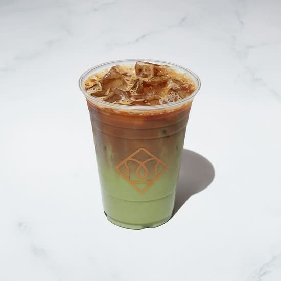 Iced Dirty Matcha Latte