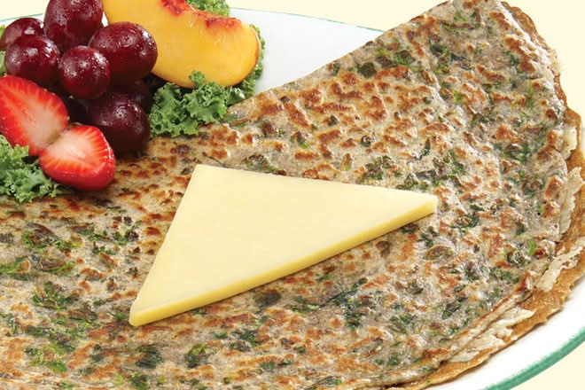 Crêpe épinards-cheddar