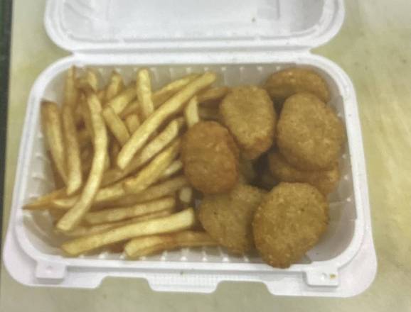 Chicken nuggets with fires