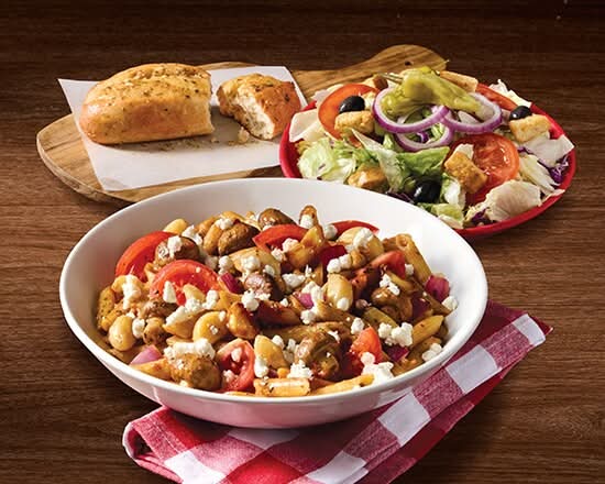 Triple Garlic Penne with Goat Cheese