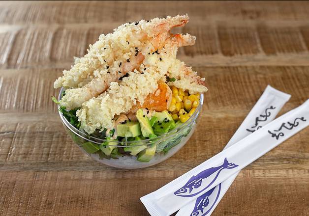 Poké Bol Salade Crevettes Tempura / Salad Poké Bowl Tempura Shrimps