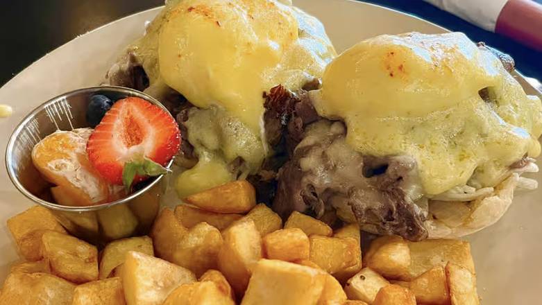 Cheese Steak Benedict