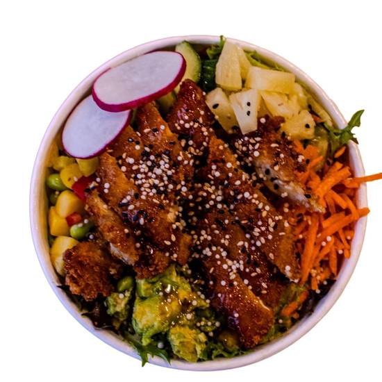 Trio Demi bol Chef. Poulet Katsu / Combo kid bowl Katsu Chicken