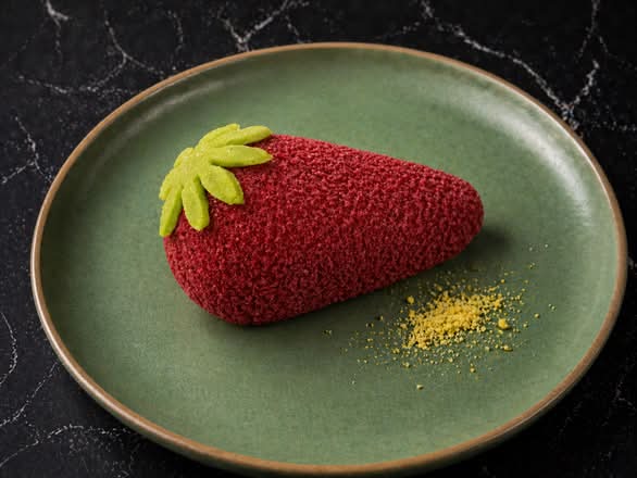 Pate d'amande aux fraises