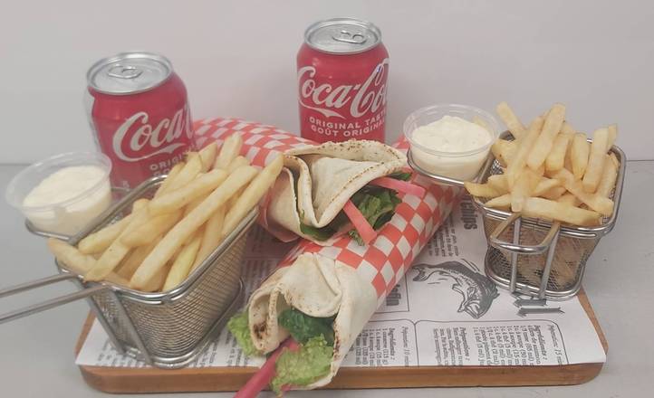 SUPER SPECIAL 2 TRIOS SAND SHISHTAOUK , FRITES ET BOISSON