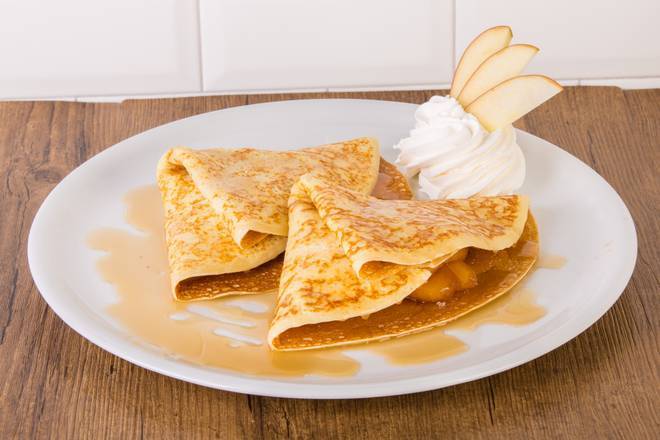 Crepe pommes, caramel et cheddar / Apple-cheddar and caramel crepe