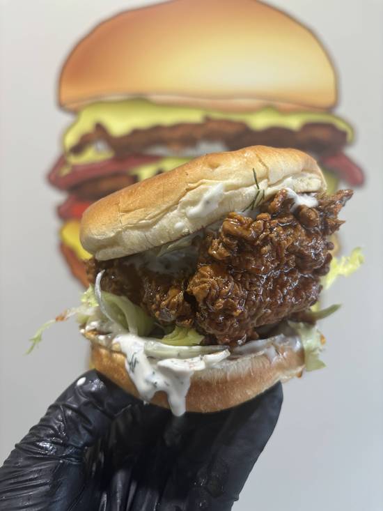 Hot Honey Fried Chicken Sando