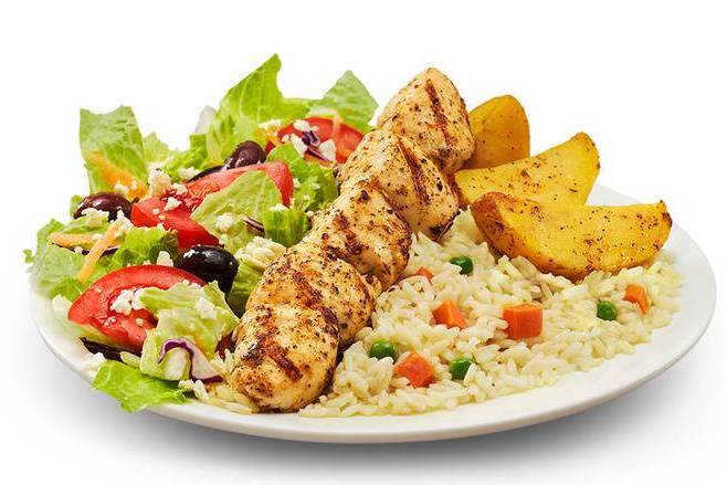 Chicken Souvlaki Meal