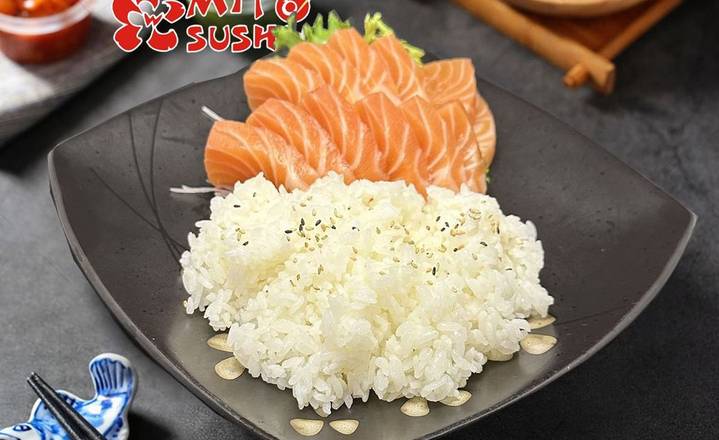 Salmon Sashimi Don