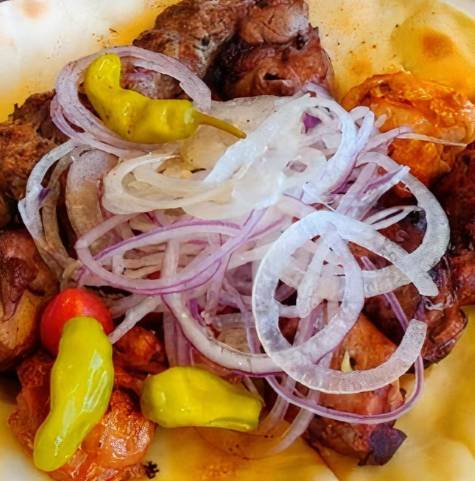Mix Grill Shish Kebab Pork, Chicken, Lamb, Lula Kebab