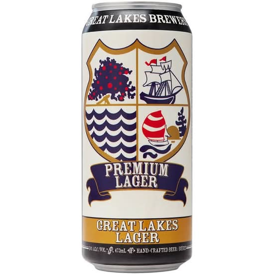 Great Lakes Brewery Premium Lager, 473mL canned beer (5.0%25 ABV)