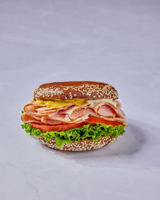 Smoked Turkey Breast Bagel Sandwich