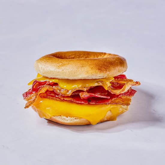 Bagel with Grilled Cheese and Bacon