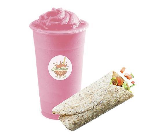 Veggie Wrap and Small Smoothie
