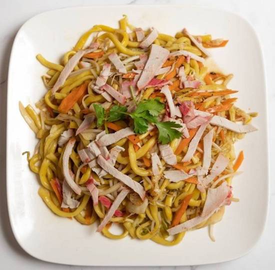 158. Stir Fried Shang Hai Noodles with BBQ Pork