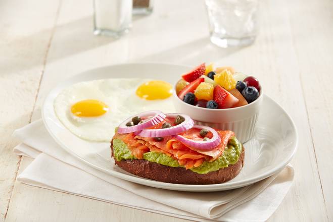 Salmon Avocado Toast Plate