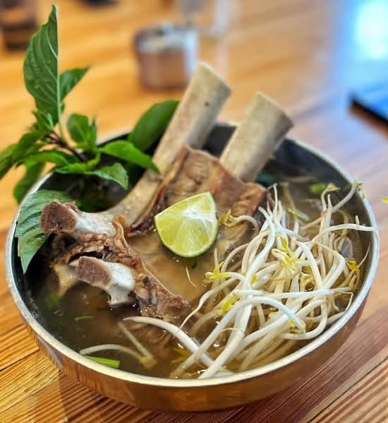B8 Beef rib rice noodle soup (Phở Sườn Bò)