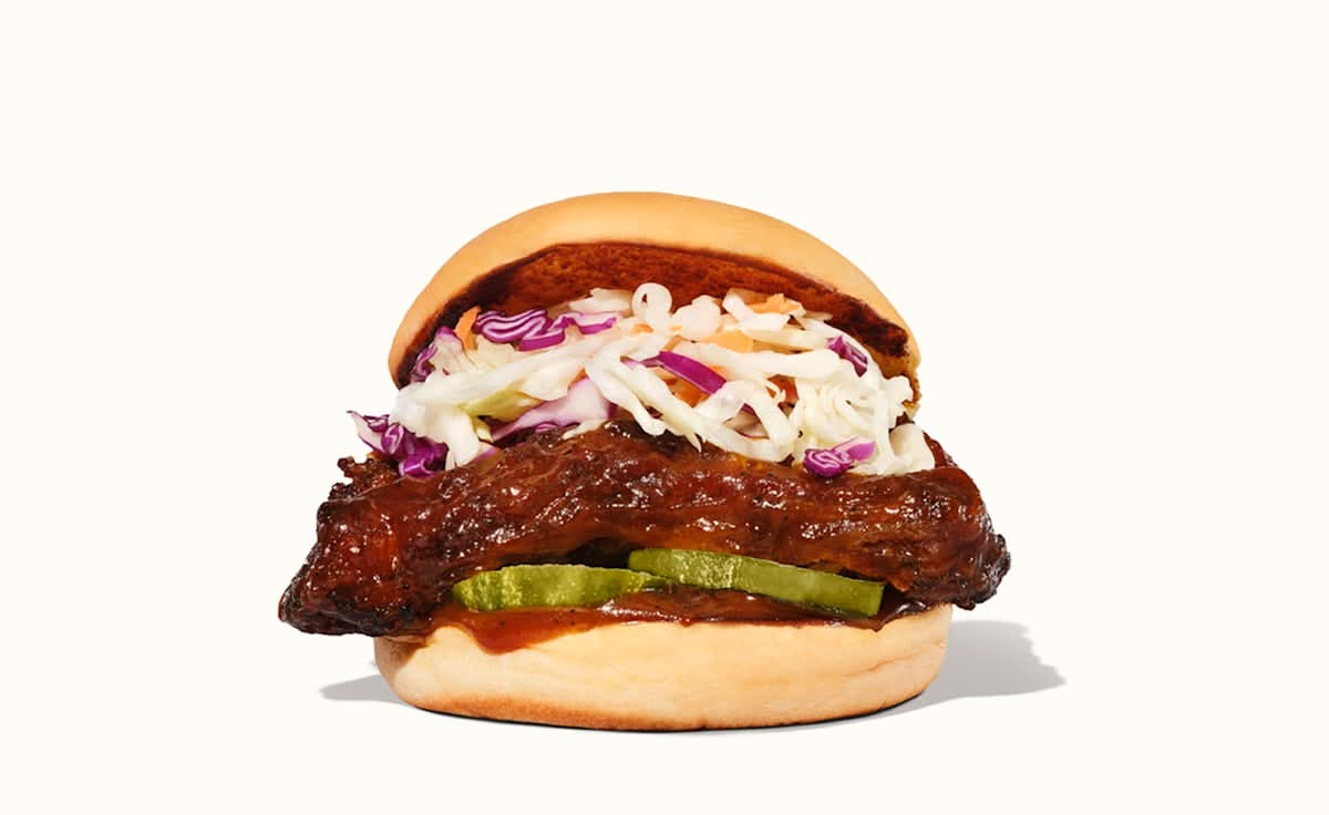 BBQ Boneless Baby Back Rib Sandwich